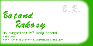 botond rakosy business card